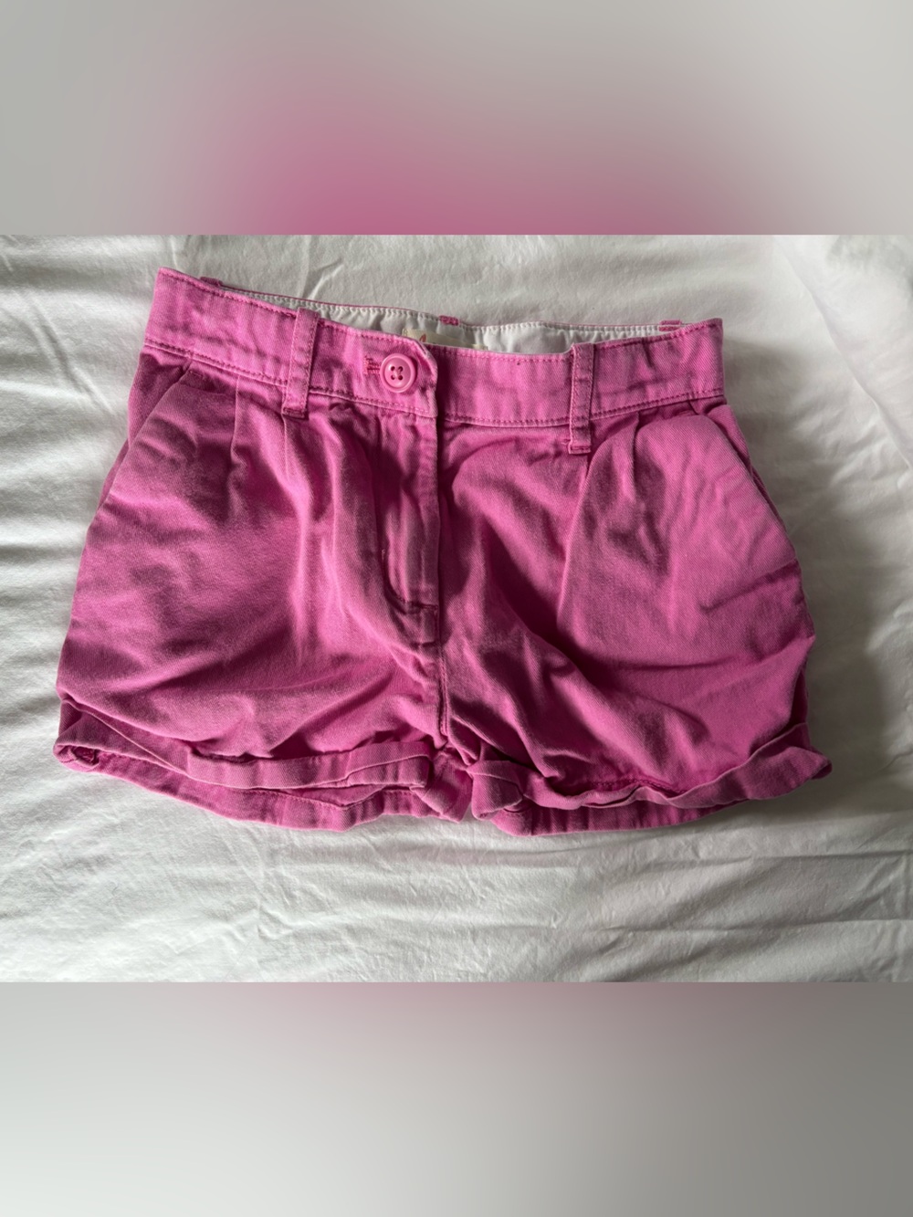 Crewcuts Bright Pink Ruffle Hem Pull-On Skort Shorts